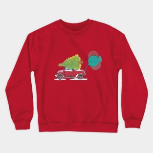 Christmas tree car Crewneck Sweatshirt